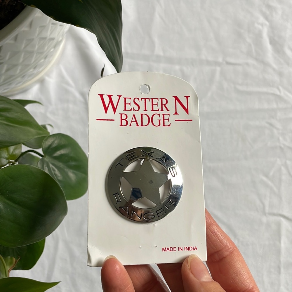 Silver Texas Ranger Badge New